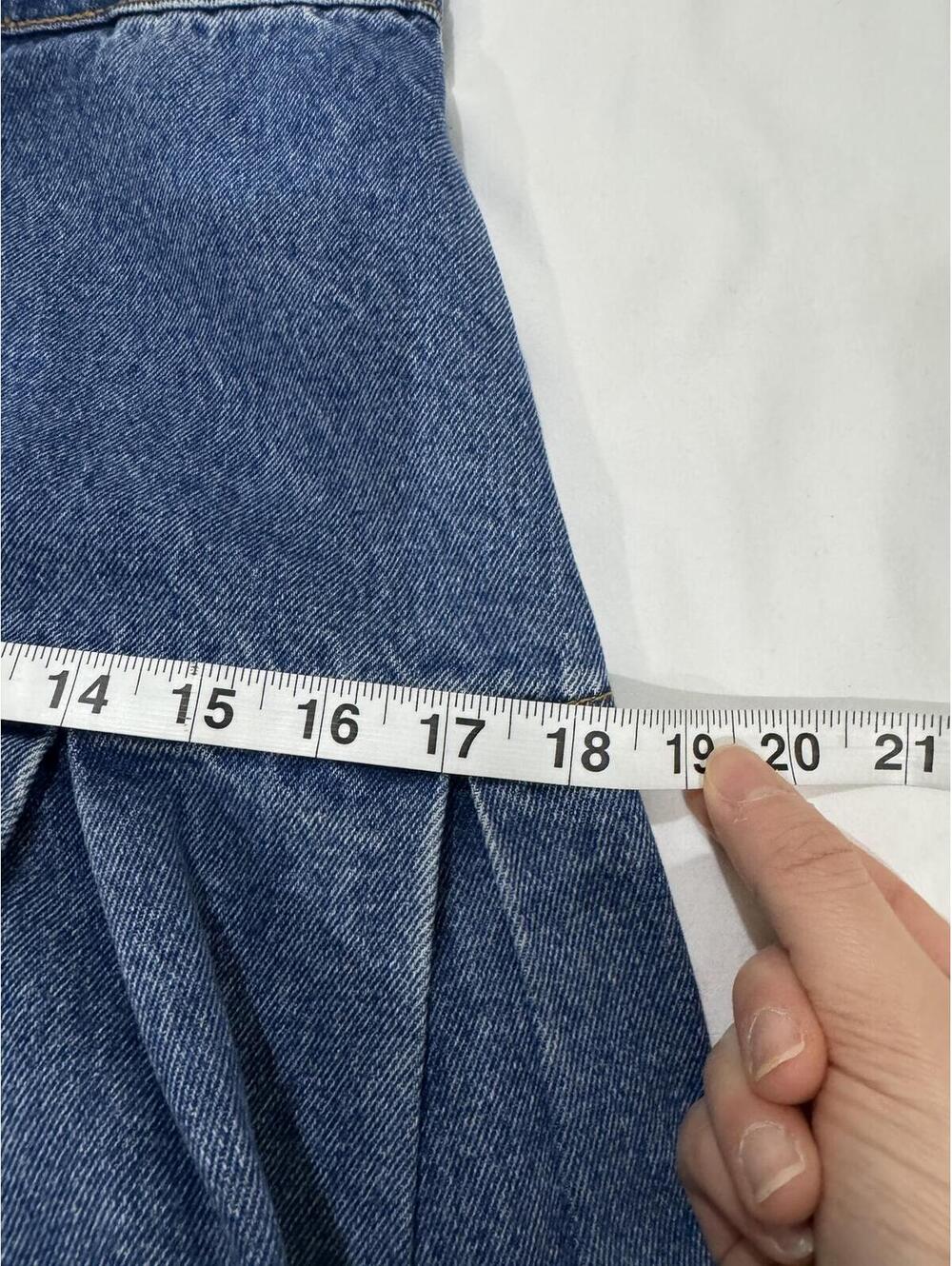 Lioness Denim Pleated Mini Skirt Medium Blue Wash Y2K Flare Drop Waist Flirt - Picture 8 of 9